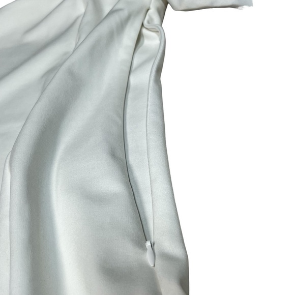 AEL Amy Enjoy Life White Square Neck Short Puff Sleeves Elegant Dress Size L - Picture 13 of 16